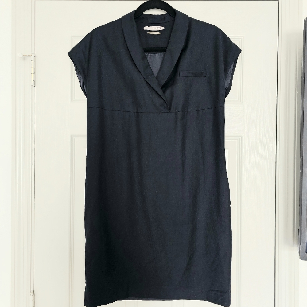 Ports 1941 Navy Blue 100% Wool Dress with 100% Silk Lining